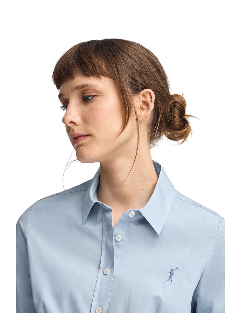 Camisa Manga Comprida Rigby Go Poplin Azul