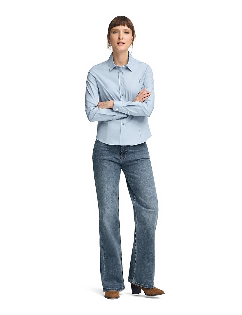 Camisa Manga Comprida Rigby Go Poplin Azul