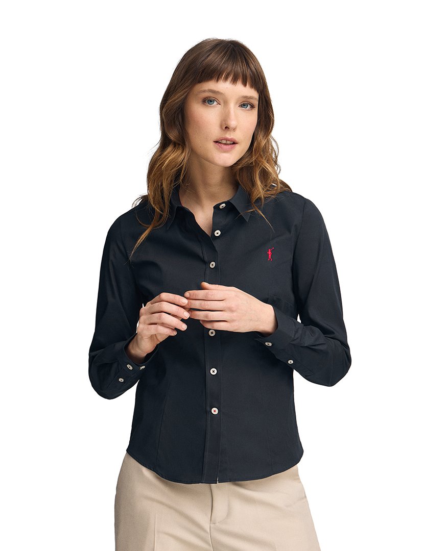 Camisa Manga Comprida Rigby Go Poplin Azul