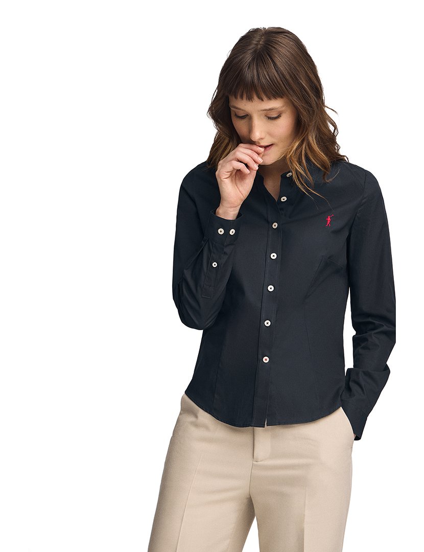 Camisa Manga Comprida Rigby Go Poplin Azul