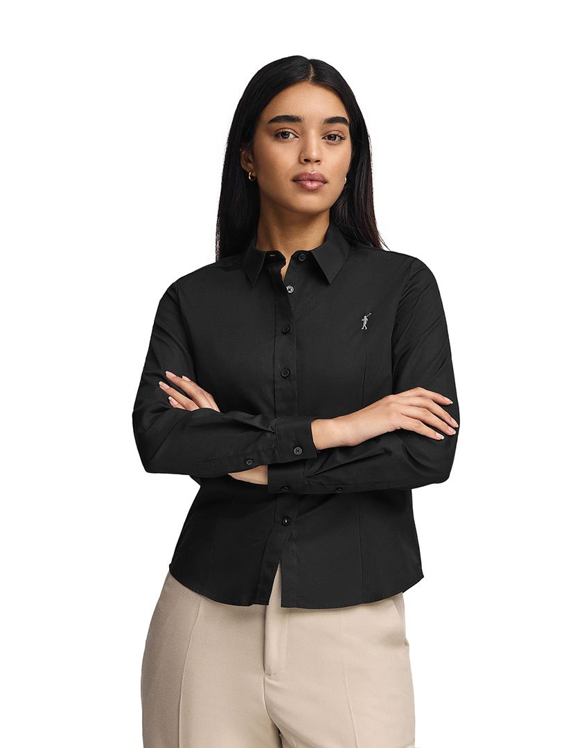 Camisa Manga Comprida Rigby Go Poplin Preto
