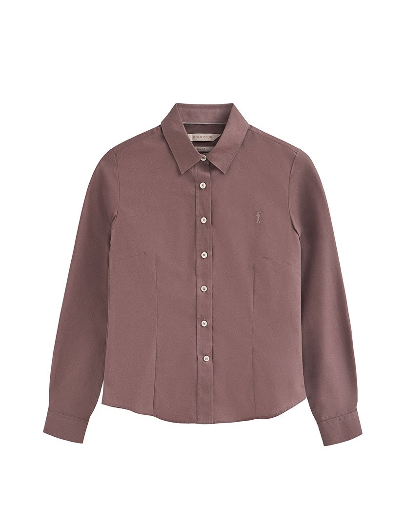 Camisa Manga Comprida Rigby Go Poplin Rosa Taupe