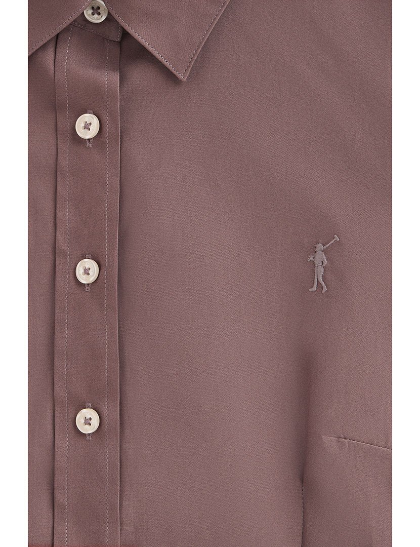 Camisa Manga Comprida Rigby Go Poplin Rosa Taupe