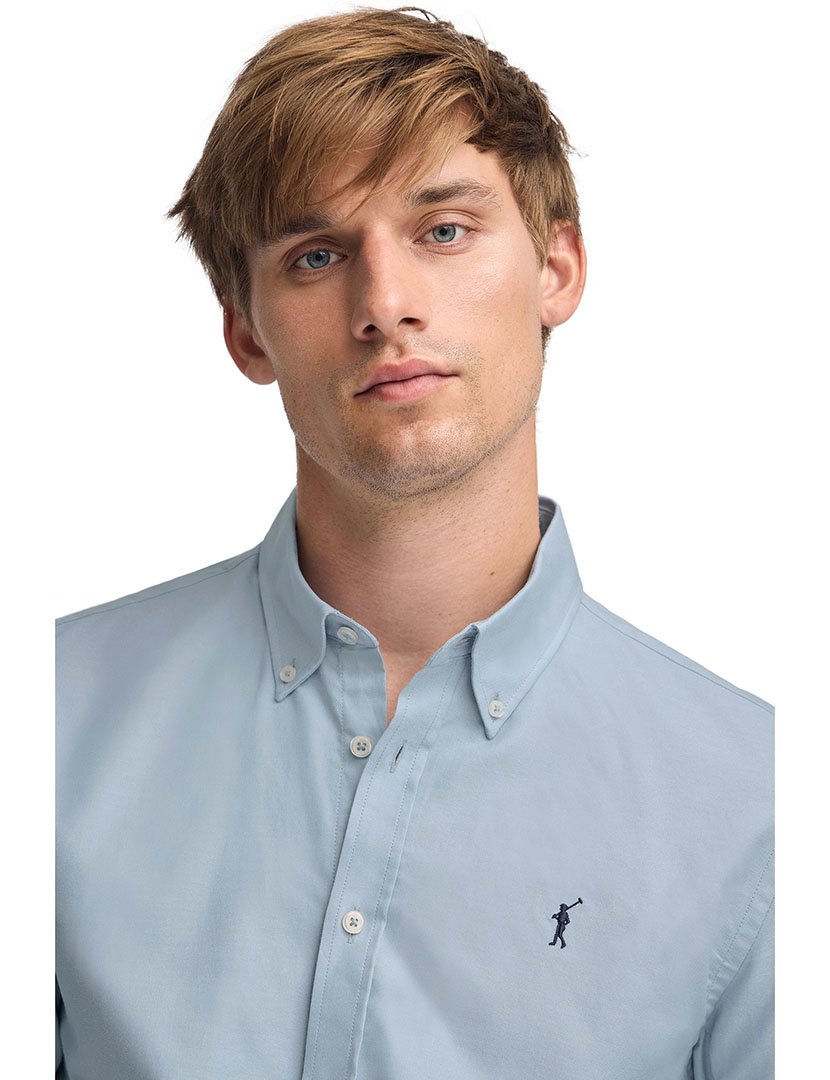 Camisa Manga Comprida Rigby Go Oxford Azul