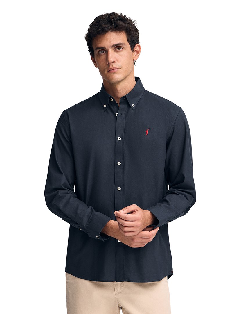 Camisa Manga Comprida Rigby Go Oxford Azul