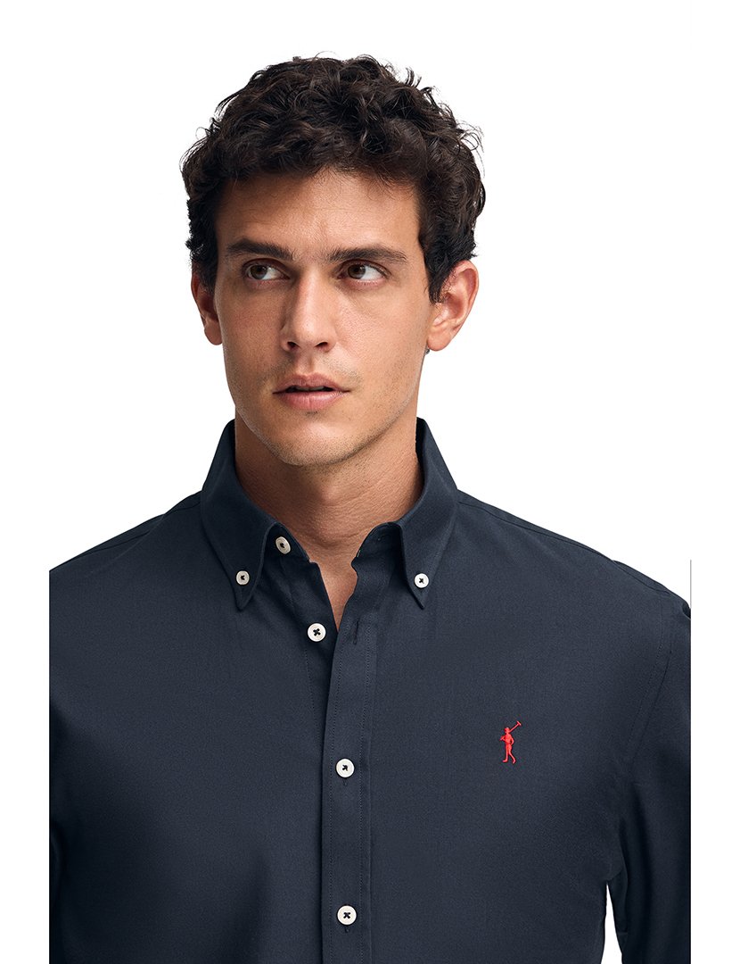Camisa Manga Comprida Rigby Go Oxford Azul