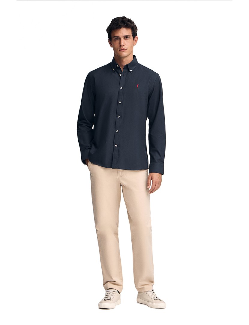 Camisa Manga Comprida Rigby Go Oxford Azul