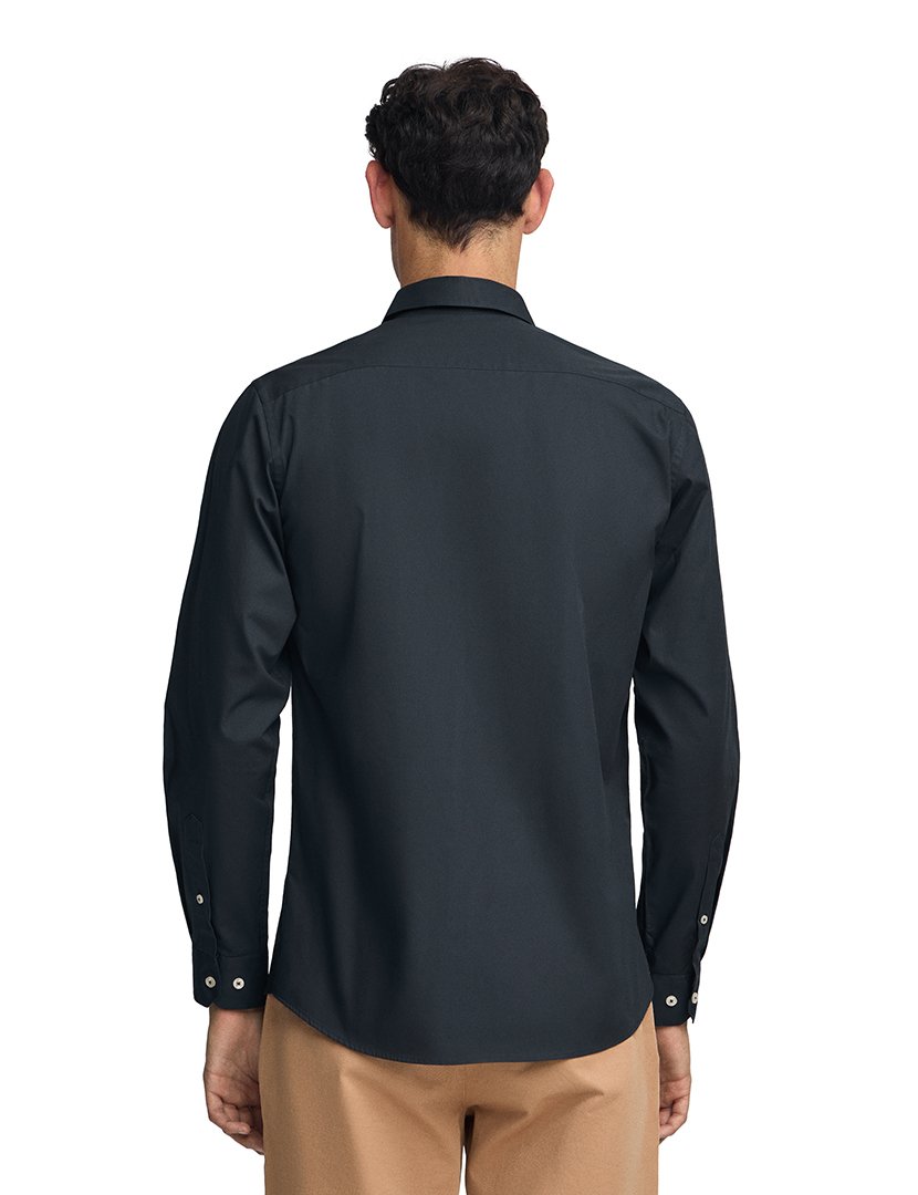 Camisa Manga Comprida Rigby Go Poplin Slim Azul