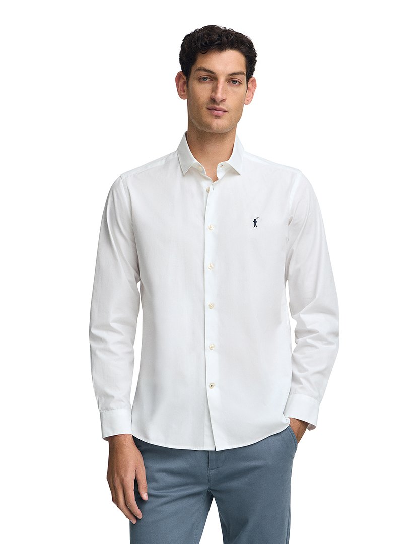 Camisa Manga Comprida Rigby Go Poplin Slim Branco