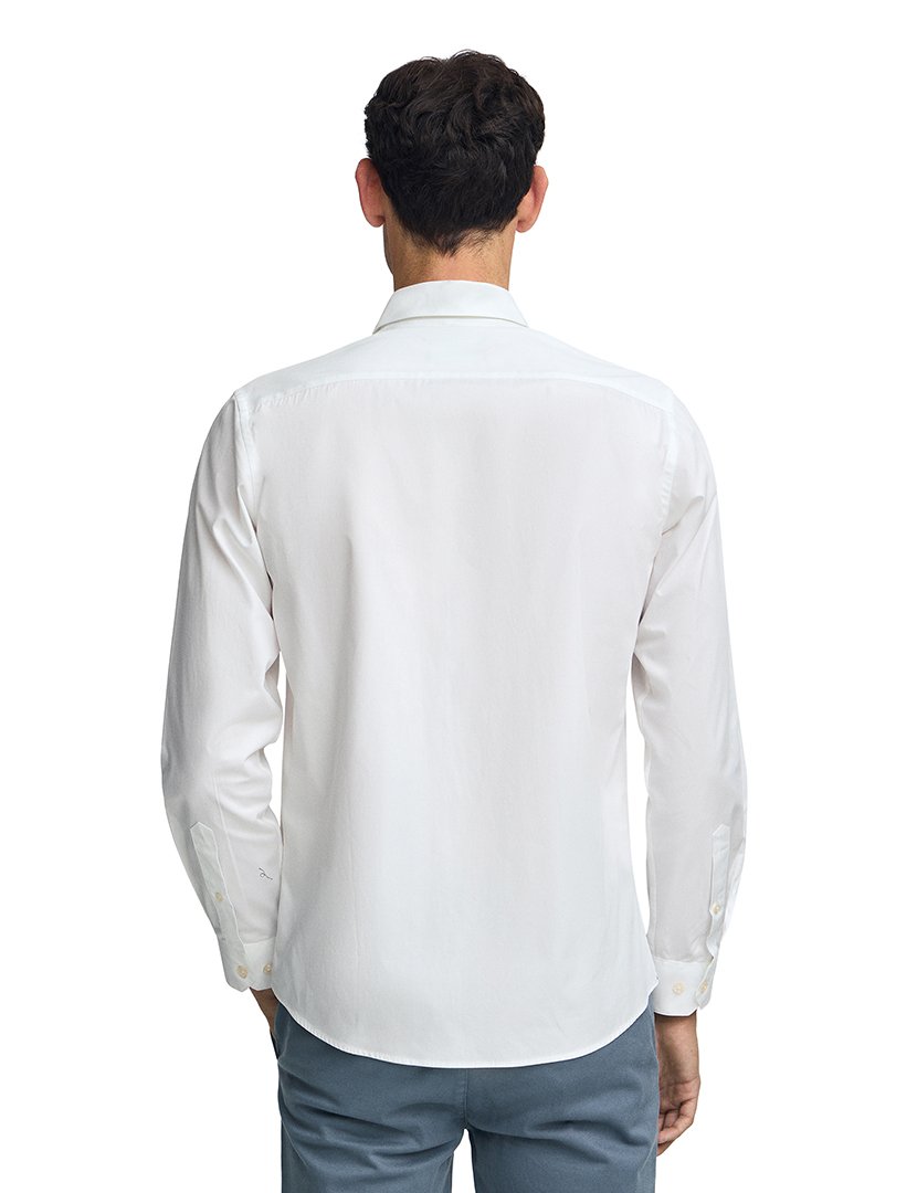 Camisa Manga Comprida Rigby Go Poplin Slim Branco