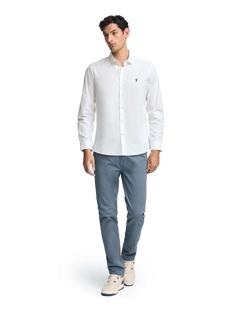 Camisa Manga Comprida Rigby Go Poplin Slim Branco