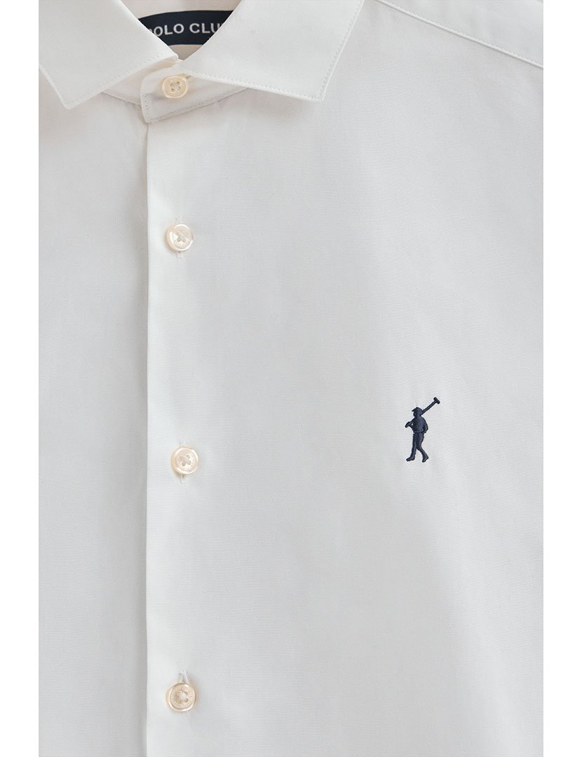 Camisa Manga Comprida Rigby Go Poplin Slim Branco