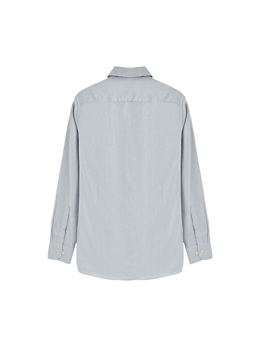 Camisa Manga Comprida Rigby Go Oxford Vichy Azul Claro