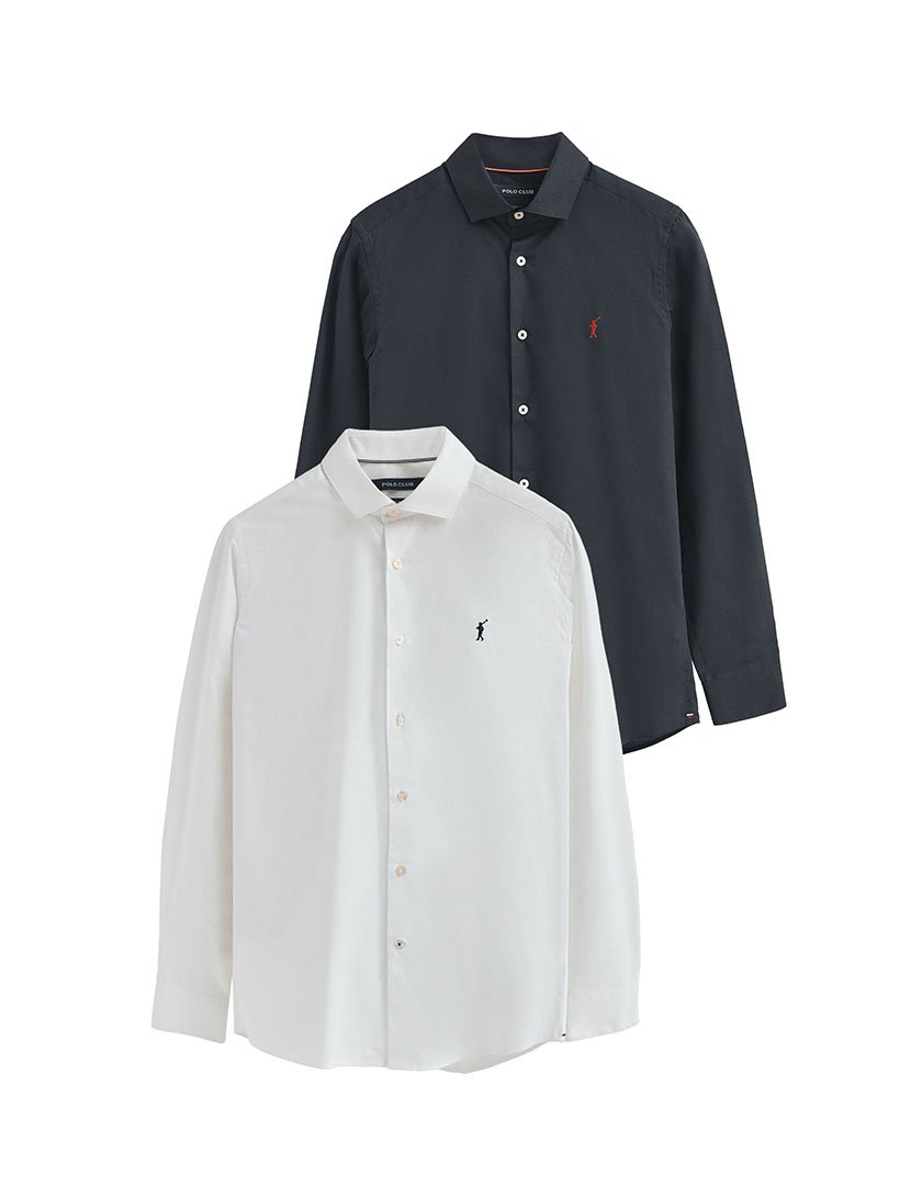 Pack 2 Camisas Rigby Go Poplin Slim Multicor