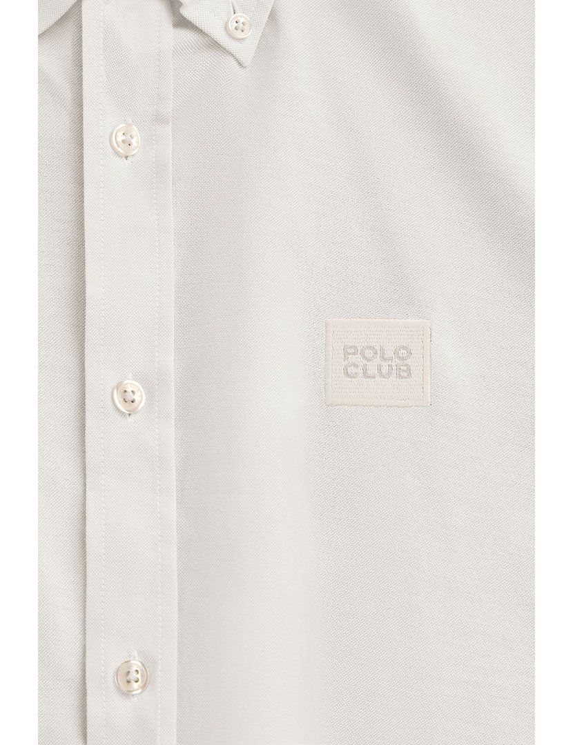 Camisa Manga Comprida Block Oxford Bege