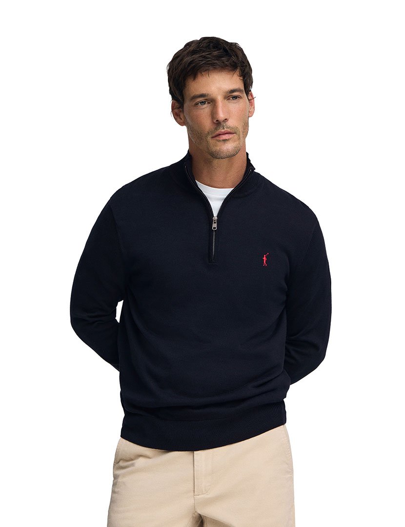 Pullover Rigby Go Zipper Azul