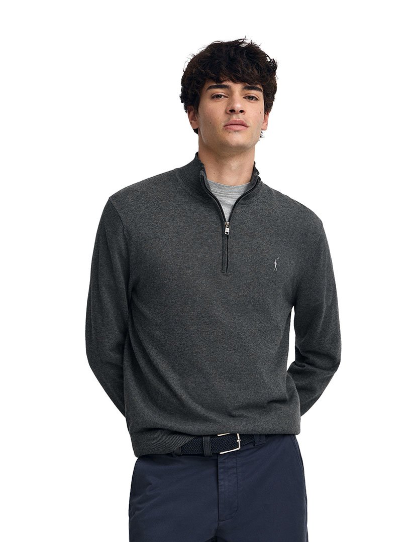 Pullover Rigby Go Zipper Cinzento