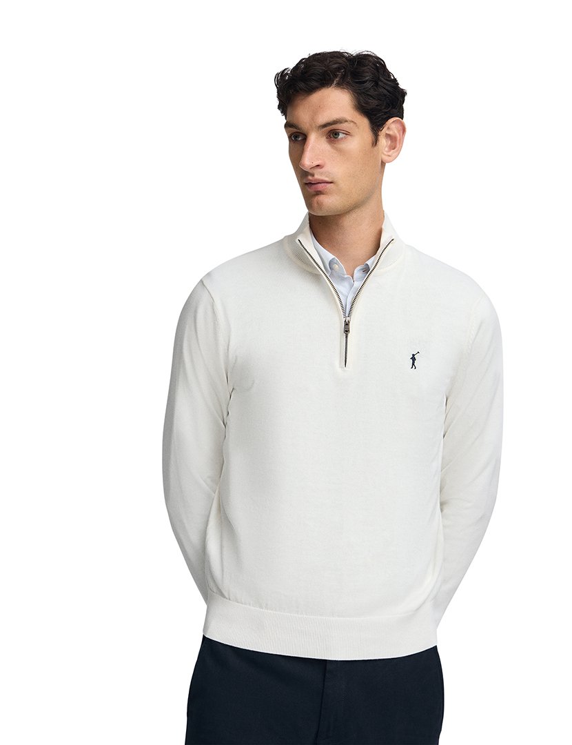 Pullover Rigby Go Zipper Bege