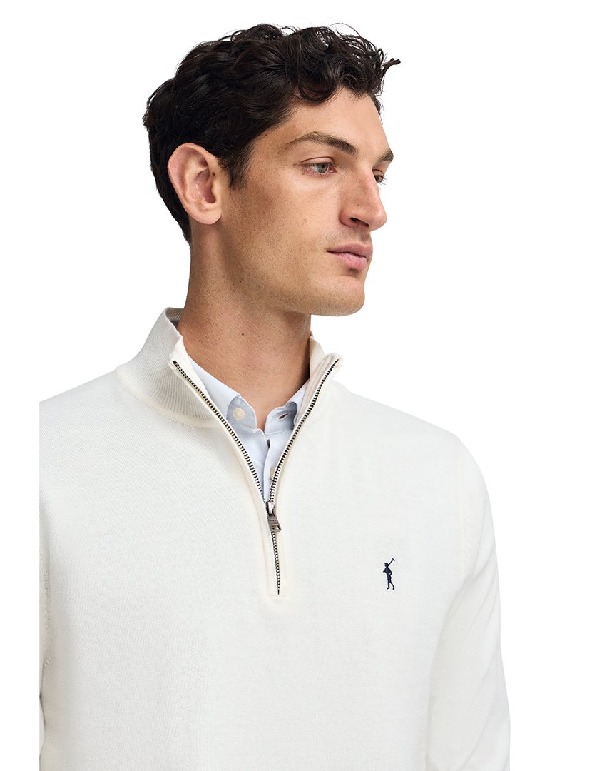 Pullover Rigby Go Zipper Bege