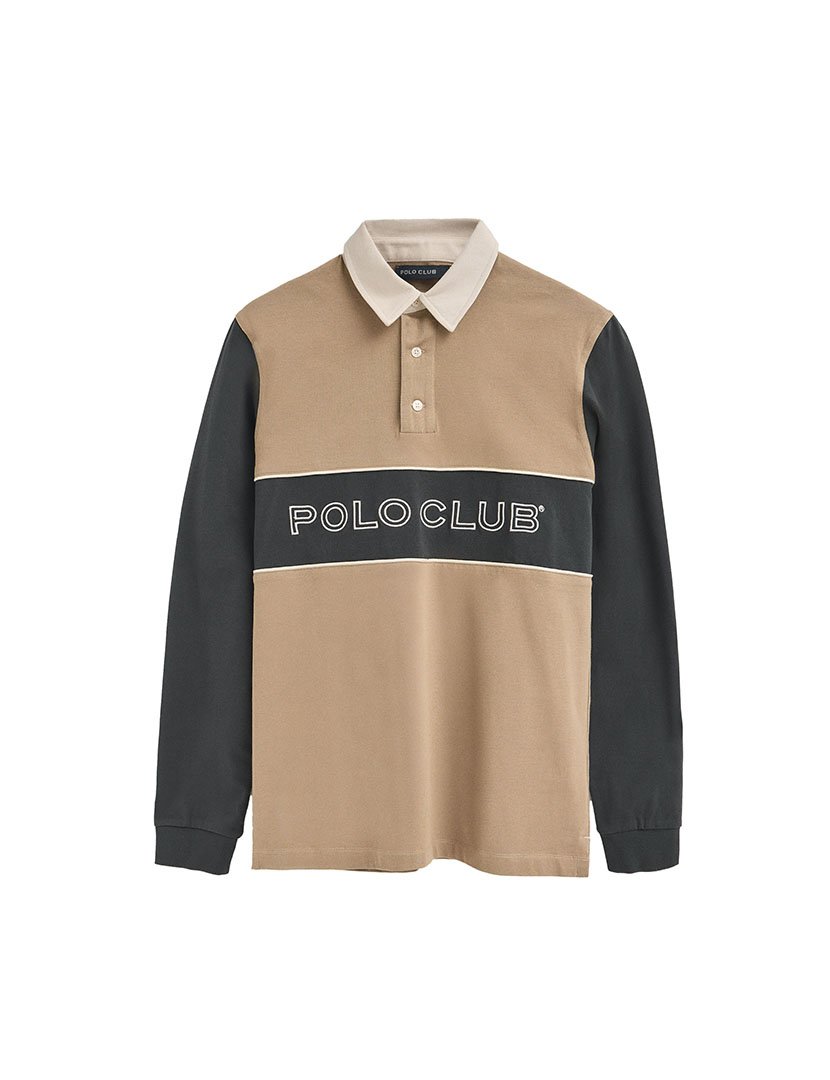 Pólo Manga Comprida Daviero Castanho