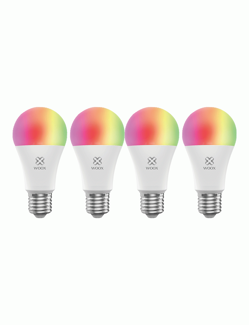 Pack 4 Lâmpadas LED Smart WiFi RGB+CCT E27