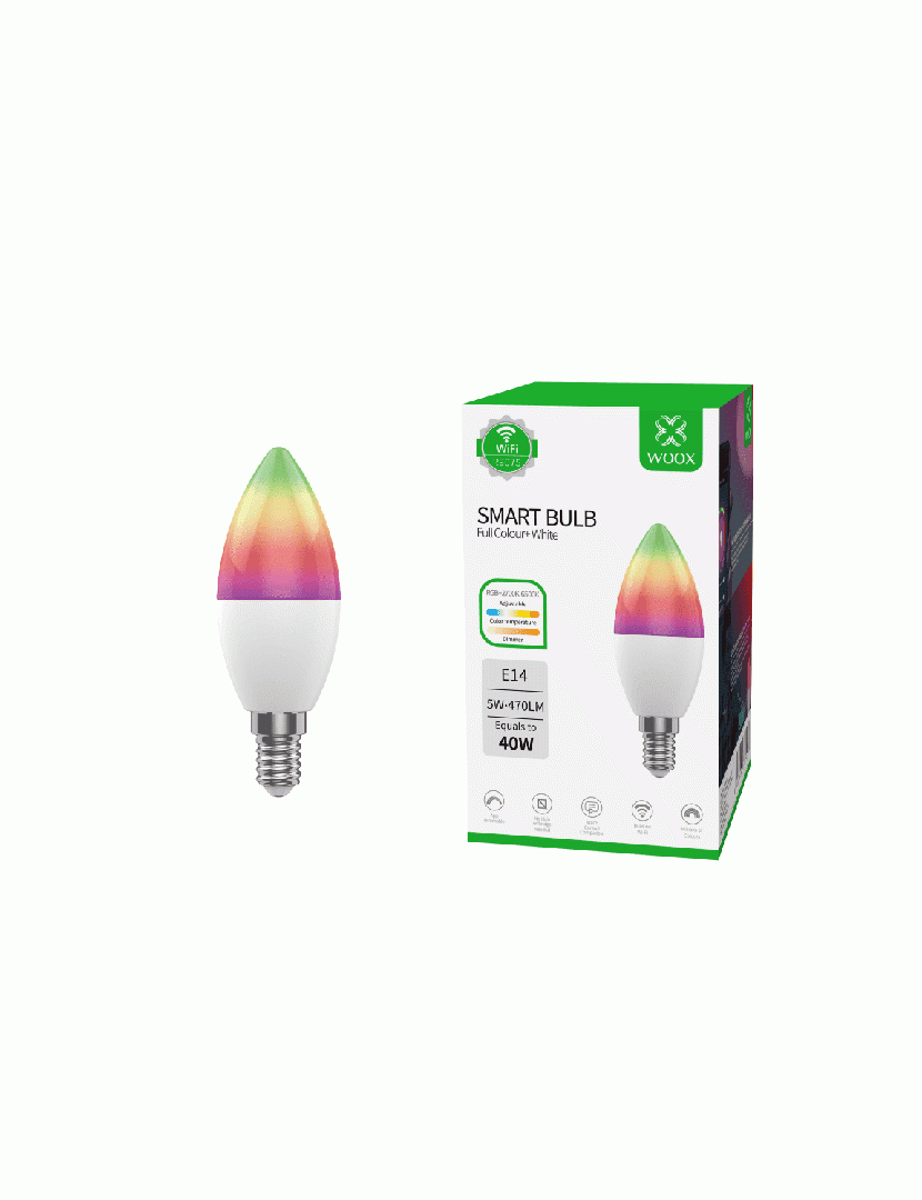 Lâmpada LED Smart WiFi RGB+CCT E14