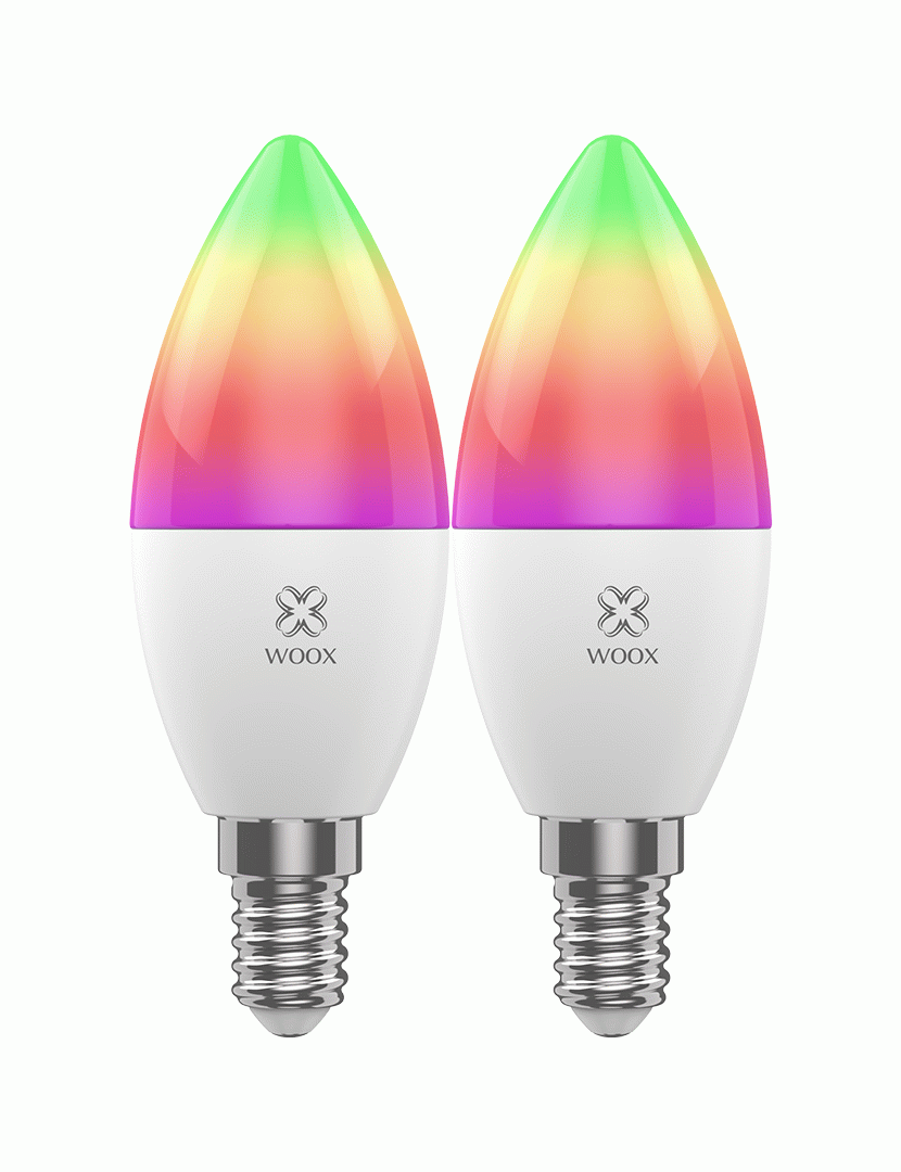 Pack 2 Lâmpadas LED Smart WiFi RGB+CCT E14