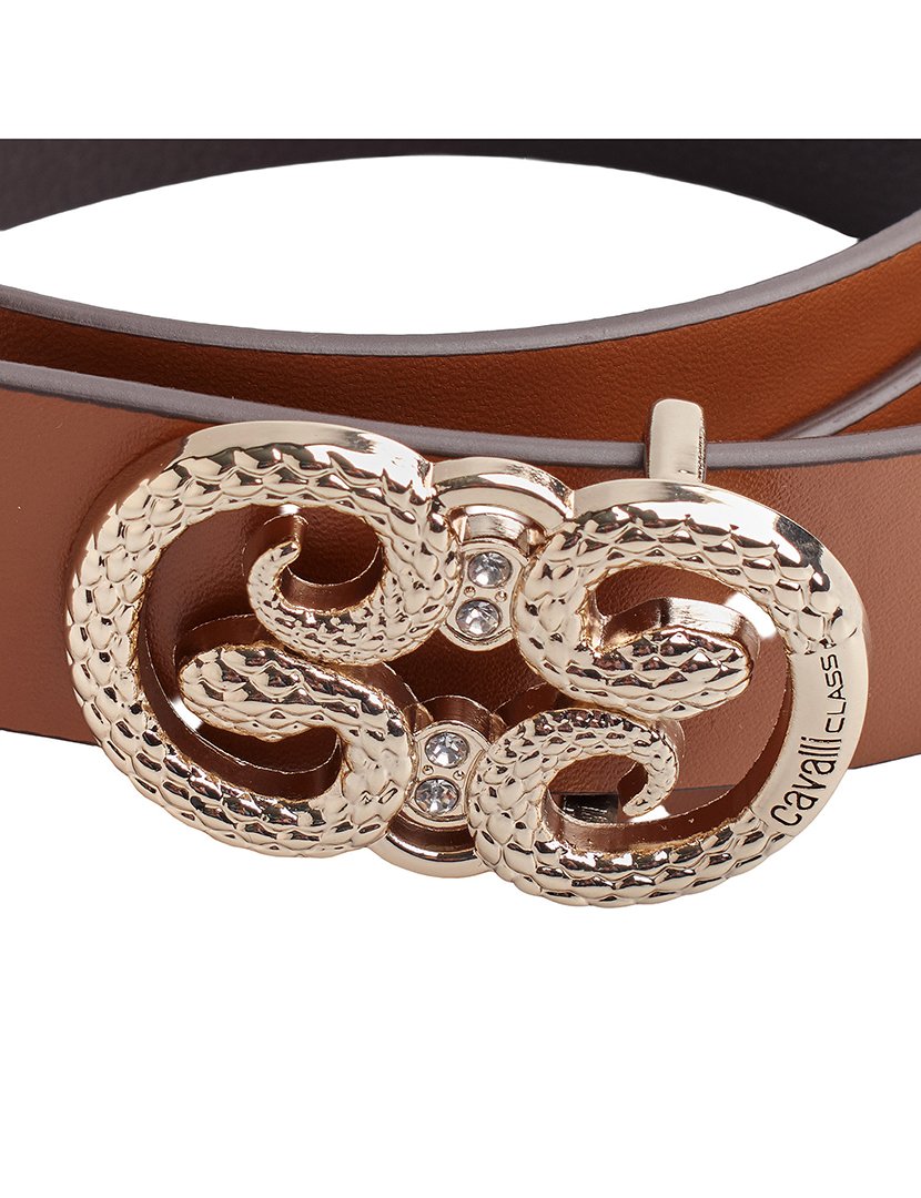 Cinto Reversível com fivela removível Castanho