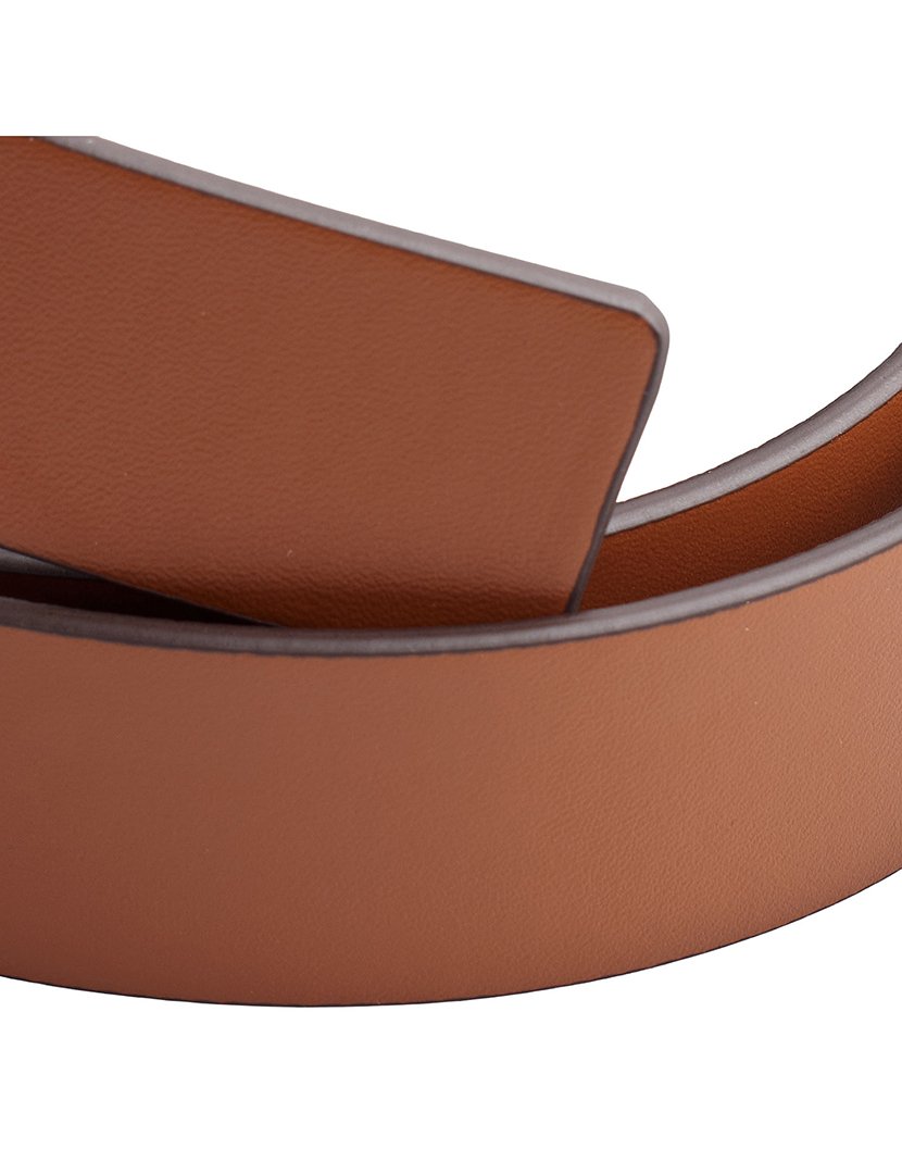 Cinto Reversível com fivela removível Castanho