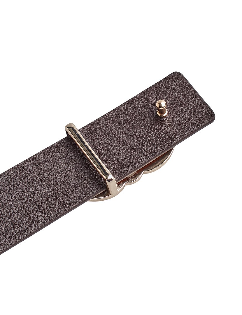 Cinto Reversível com fivela removível Castanho