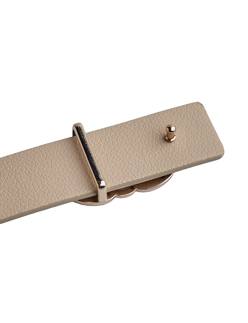 Cinto Reversível com fivela removível Bege