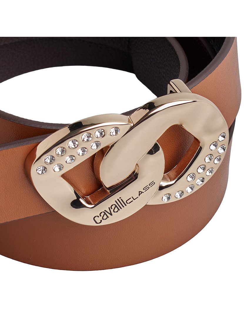 Cinto Reversível com fivela removível Castanho