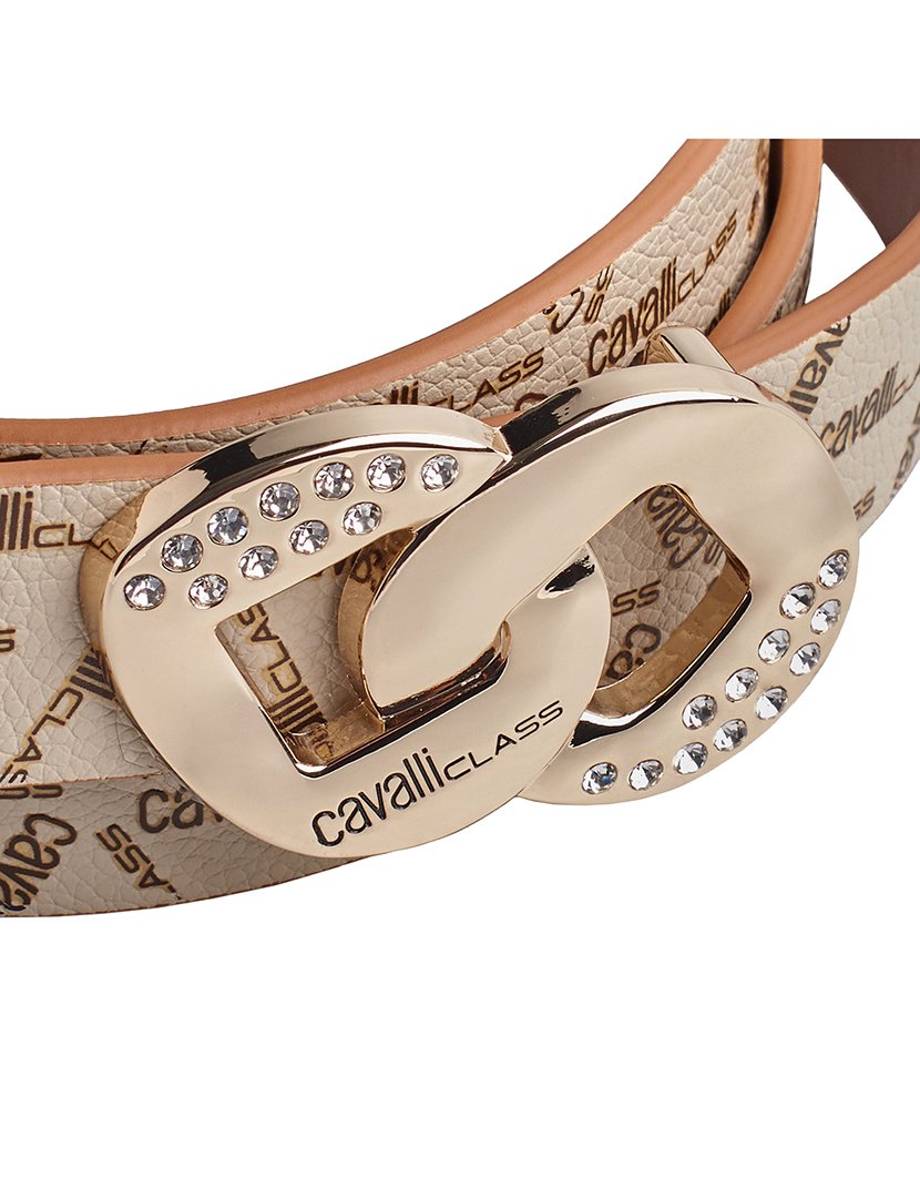 Cinto Reversível com fivela removível Bege-Castanho