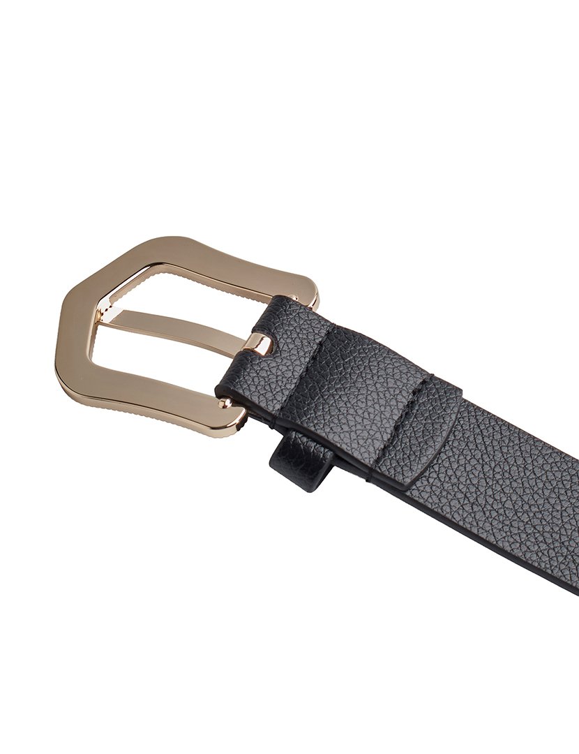 Cinto com fivela de pérola Preto