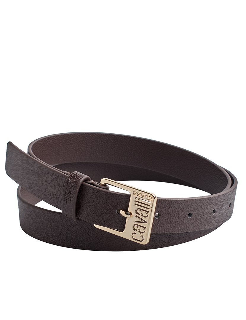 Cinto com fivela quadrada Castanho