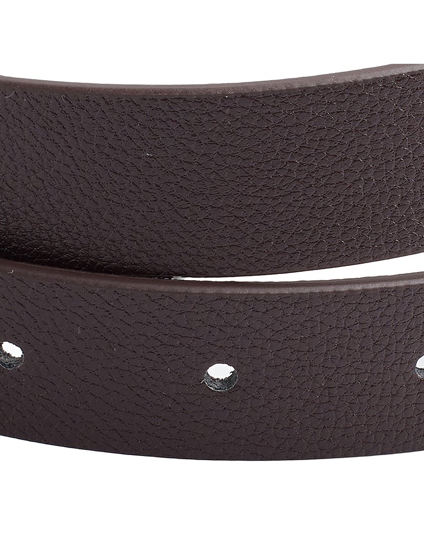 Cinto com fivela quadrada Castanho