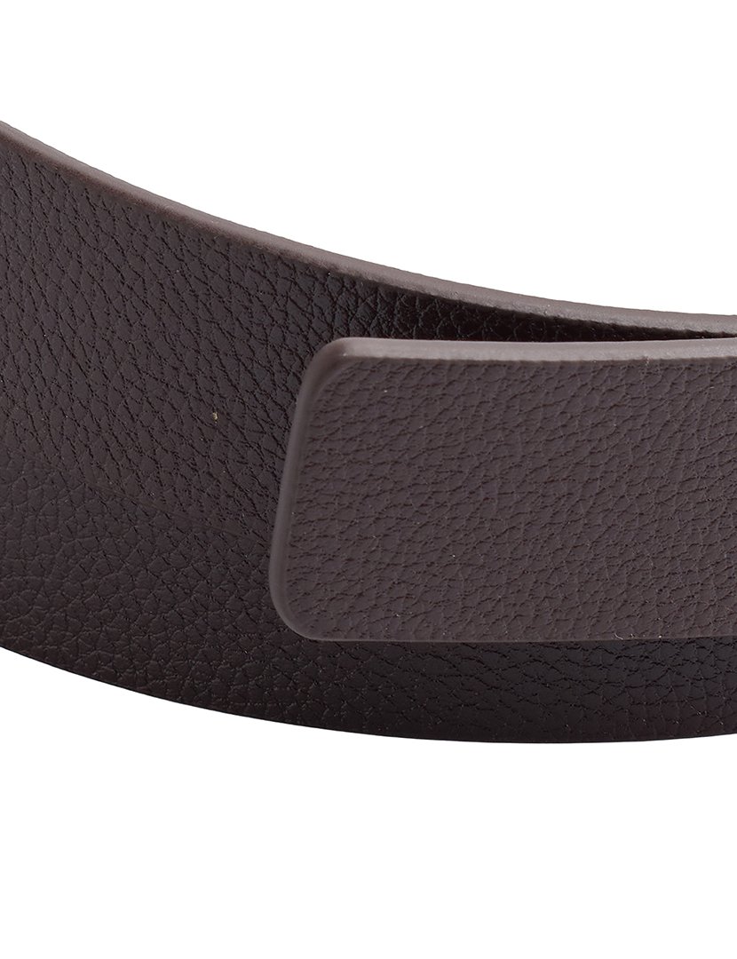 Cinto com fivela quadrada Castanho