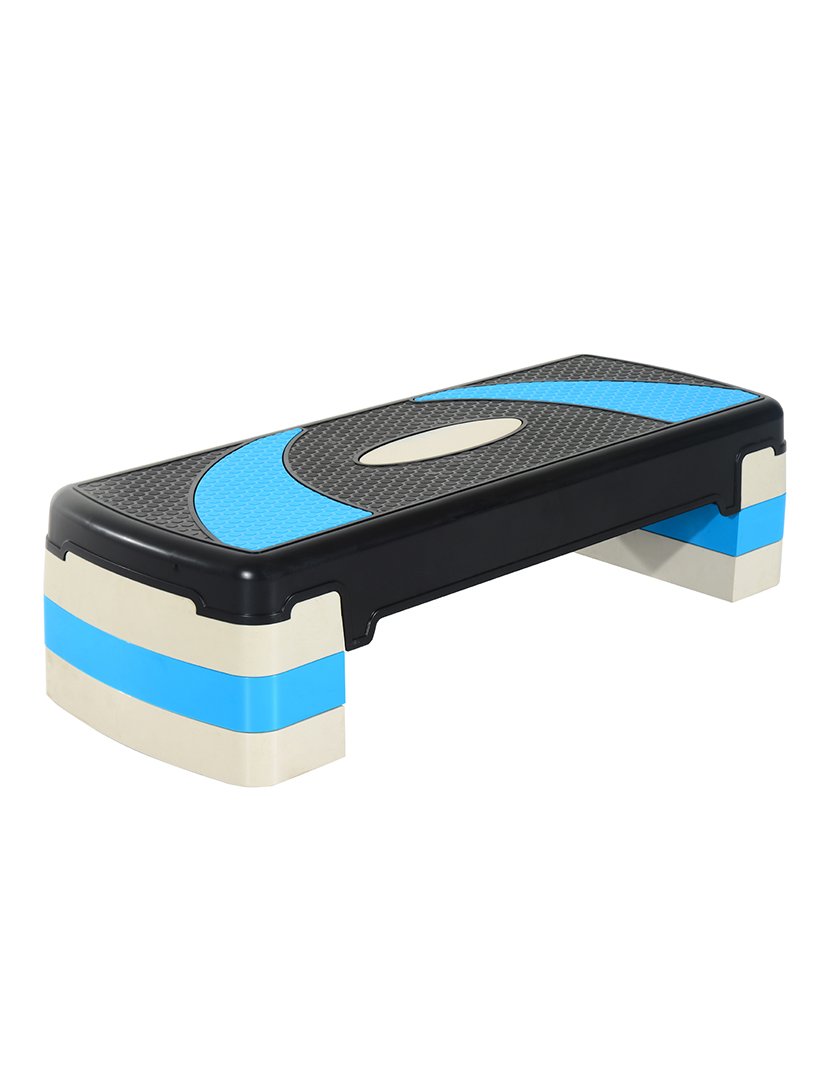 Step de Exercício Ajustável Preto-Azul