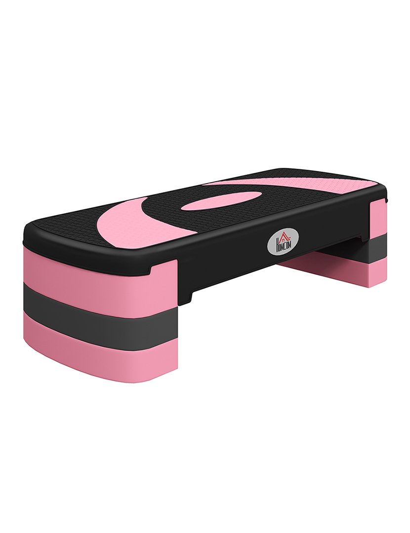 Step de Exercício Aeróbico Preto-Rosa