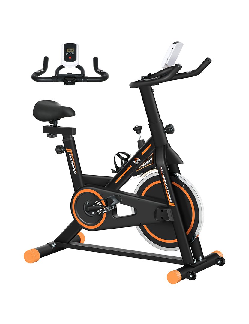 Bicicleta Ergométrica Preta-Laranja