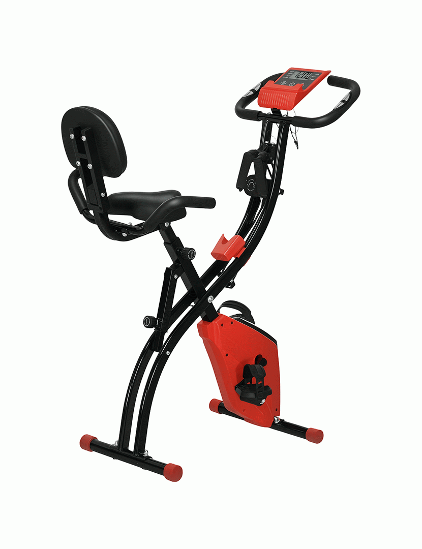 Bicicleta Ergométrica Dobrável Vermelha