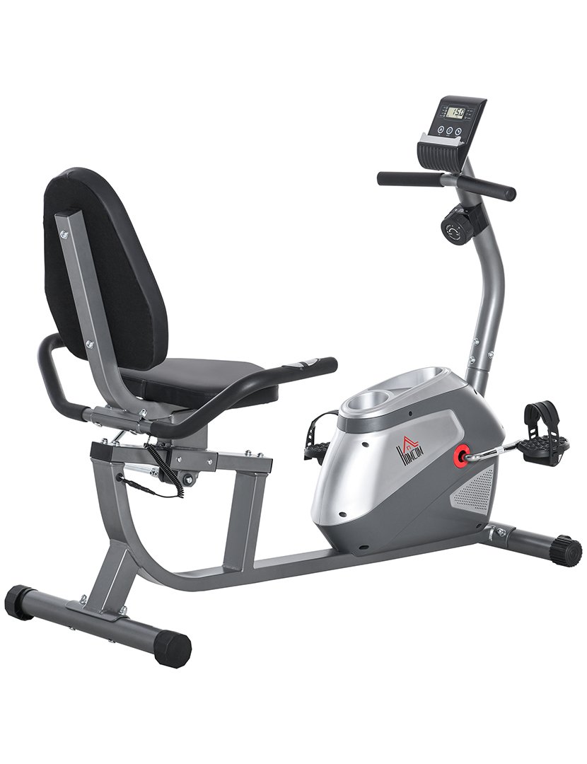 Bicicleta Ergométrica Reclinada Cinza