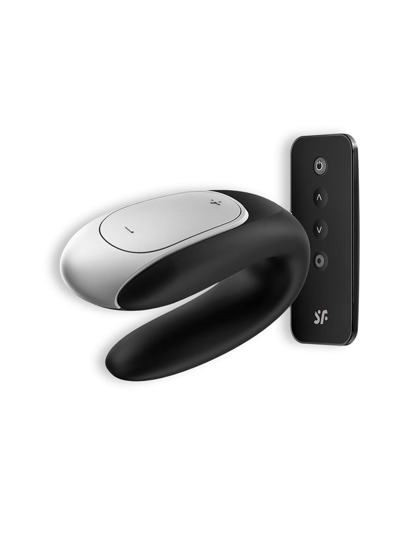 Double Fun Preto Vibrador Parejas