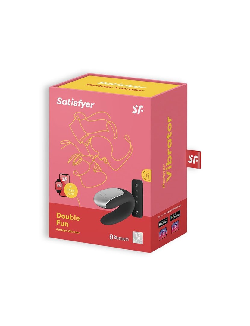 Double Fun Preto Vibrador Parejas