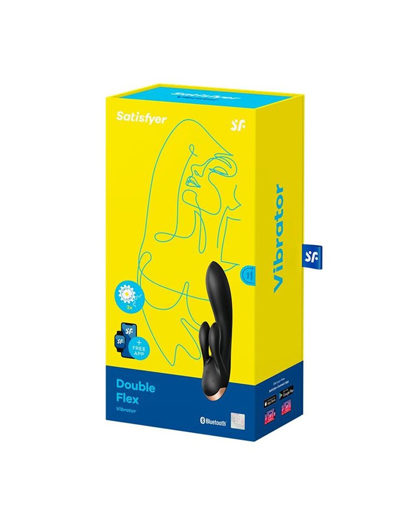 Dbl.Flex Rabbit Vibrador Preto com app
