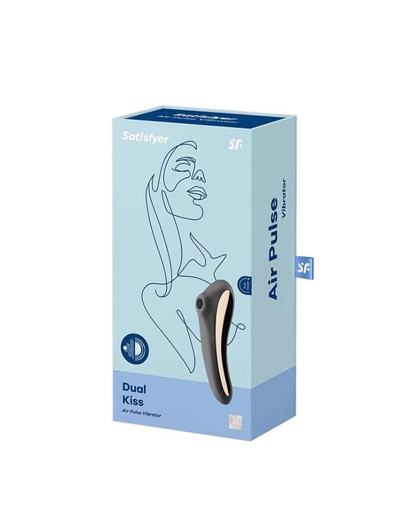 Vibrador Dual Kiss Sugador Preto