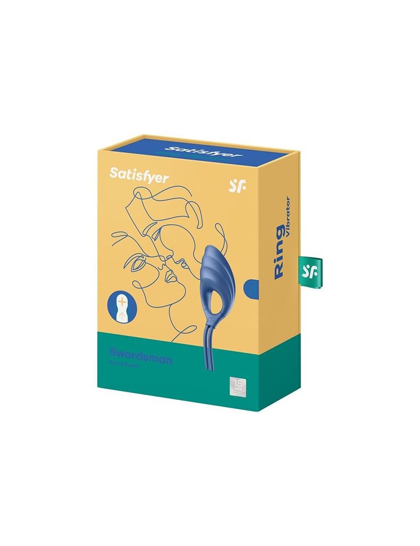 Swordsman Ring Vibrador Azul