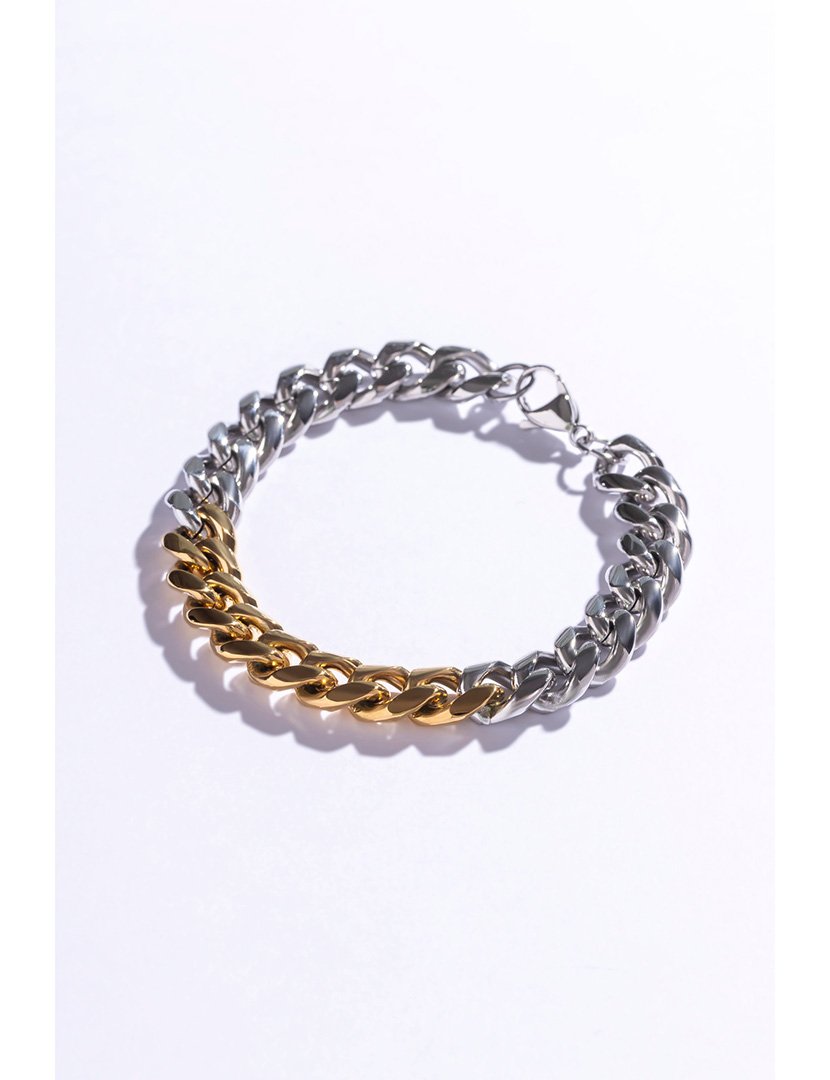 Pulseira Prateada e dourado