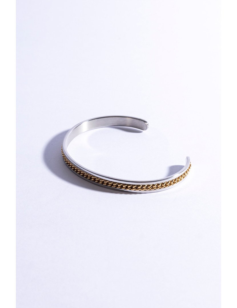 Pulseira Prateada e dourado