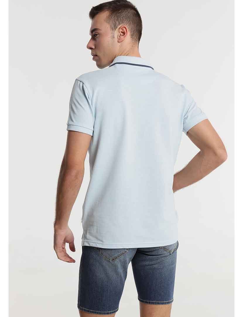 Pólo Manga Curta Homem Azul